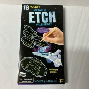 Rocket Metallic Etch Valentines Set